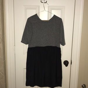 Topshop GREY/BLACK shift dress
